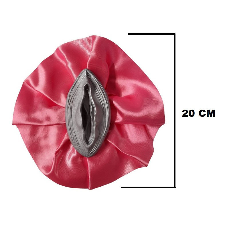 Escarapela Broche Grande Vulva Plateada