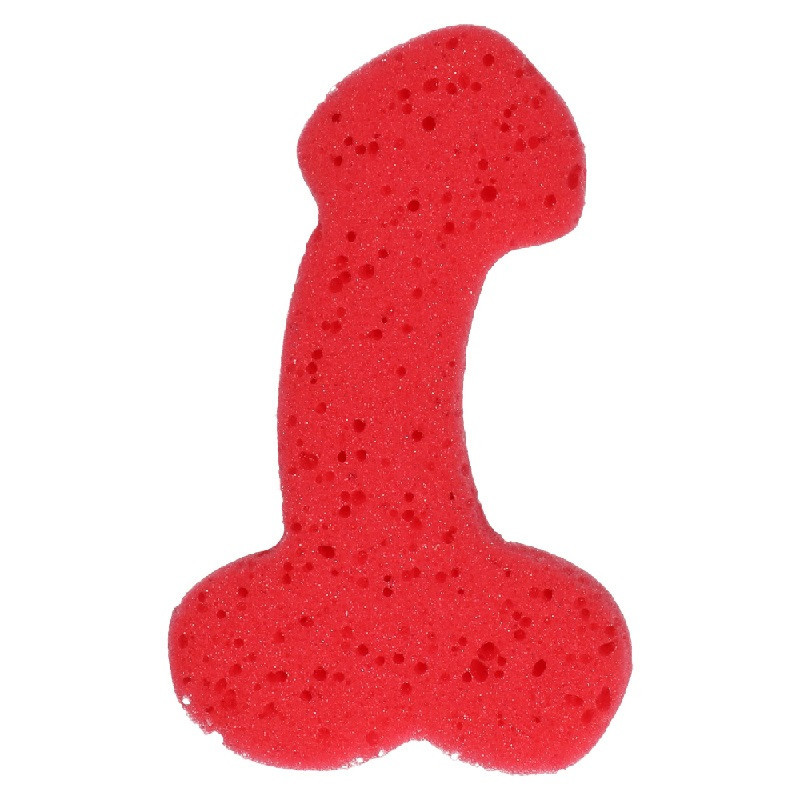 Esponja Baño Pene Roja