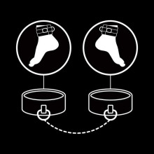 Esposas Fetish Submissive Tobillos Cuero Vegano