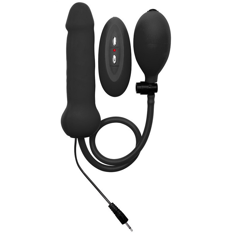 Hinchable Vibrating Silicone Dong Negro Ouch