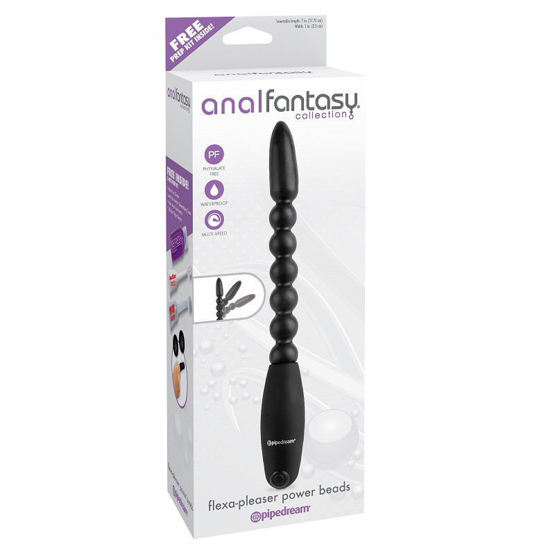 Estimulador Anal con Vibración De Pilas Flexa-Pleaser Power Beads Anal Fantasy
