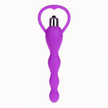 Estimulador Anal Con Vibración De Pilas Tira Con Anilla Lila