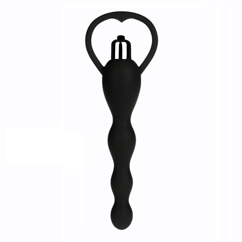 Estimulador Anal Con Vibración De Pilas Tira Con Anilla Negra