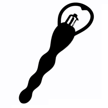 Estimulador Anal Con Vibración De Pilas Tira Con Anilla Negra