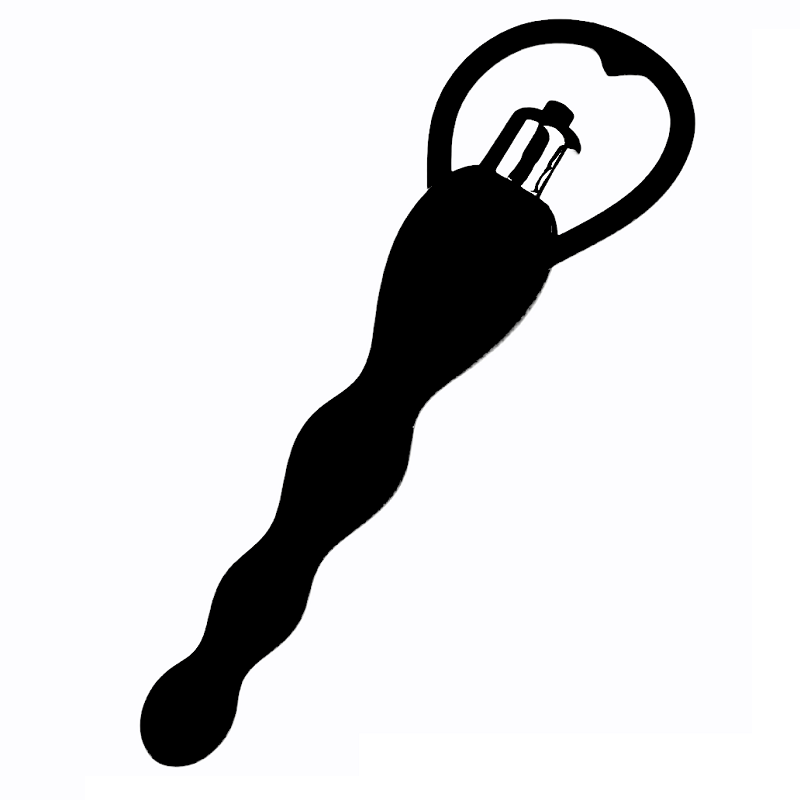 Estimulador Anal Con Vibración De Pilas Tira Con Anilla Negra