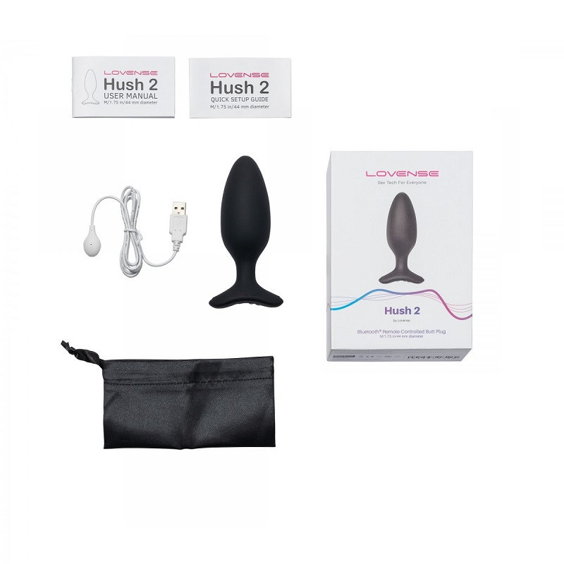Estimulador Anal con Vibración Recargable APP Hush 2 By Lovense Talla M