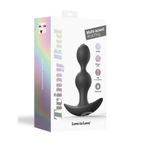 Estimulador Anal Con Vibración Recargable Twinny Bud Negro