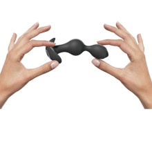 Estimulador Anal Con Vibración Recargable Twinny Bud Negro