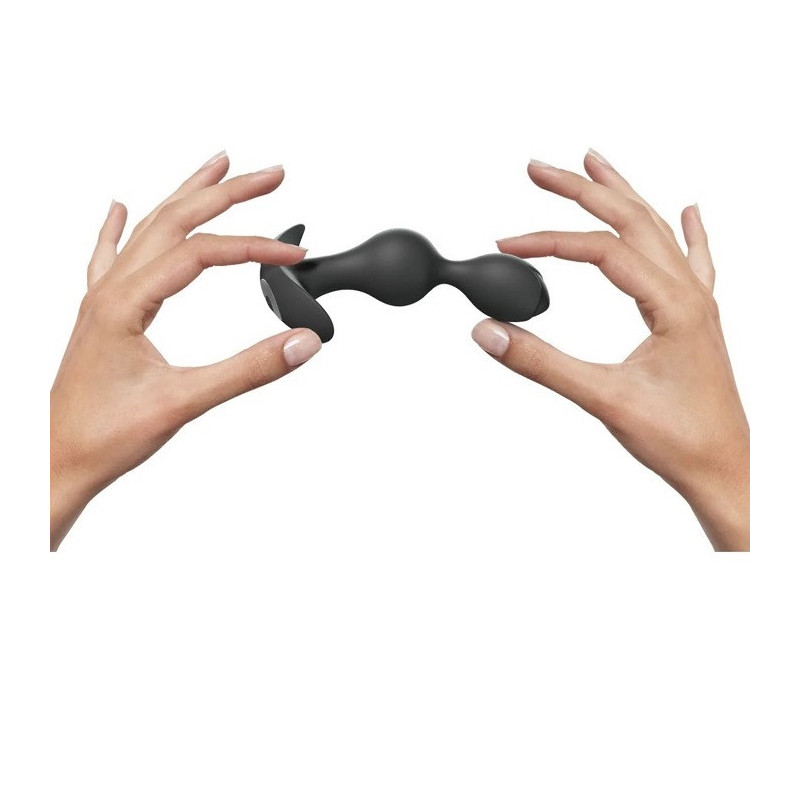 Estimulador Anal Con Vibración Recargable Twinny Bud Negro