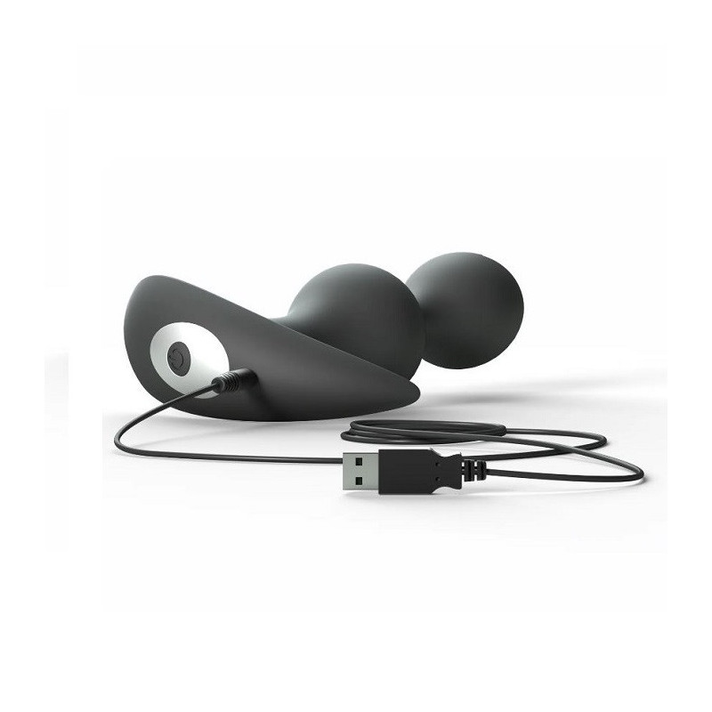 Estimulador Anal Con Vibración Recargable Twinny Bud Negro