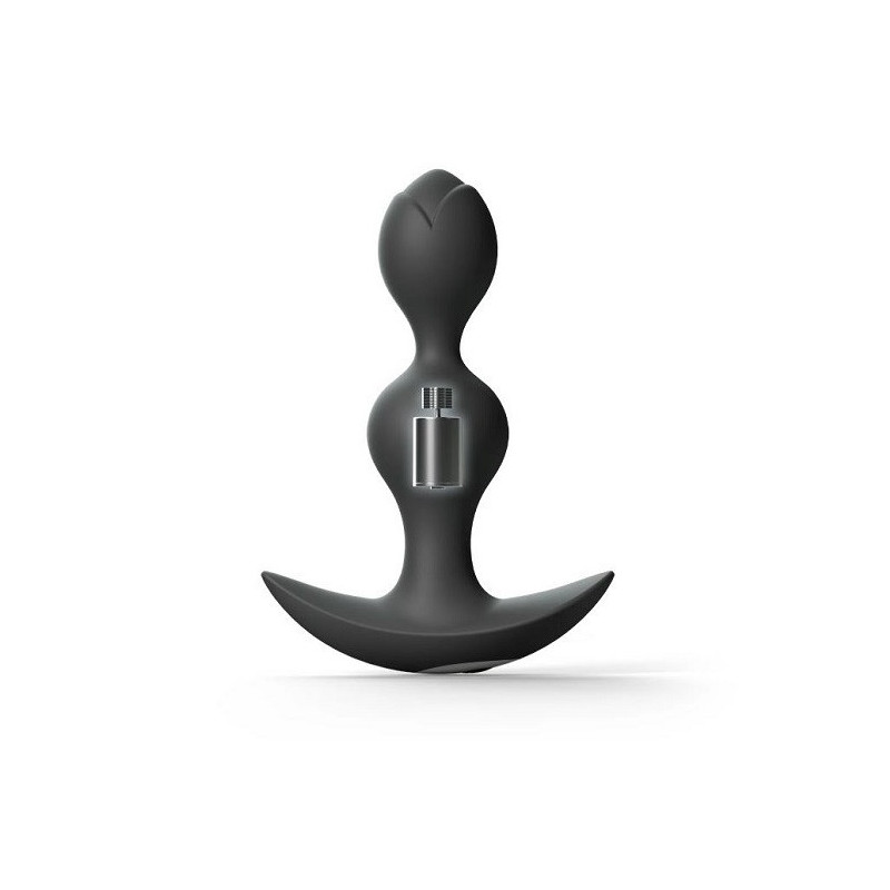 Estimulador Anal Con Vibración Recargable Twinny Bud Negro