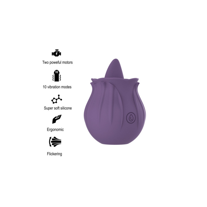 Estimulador Recargable Rose Licking Intense