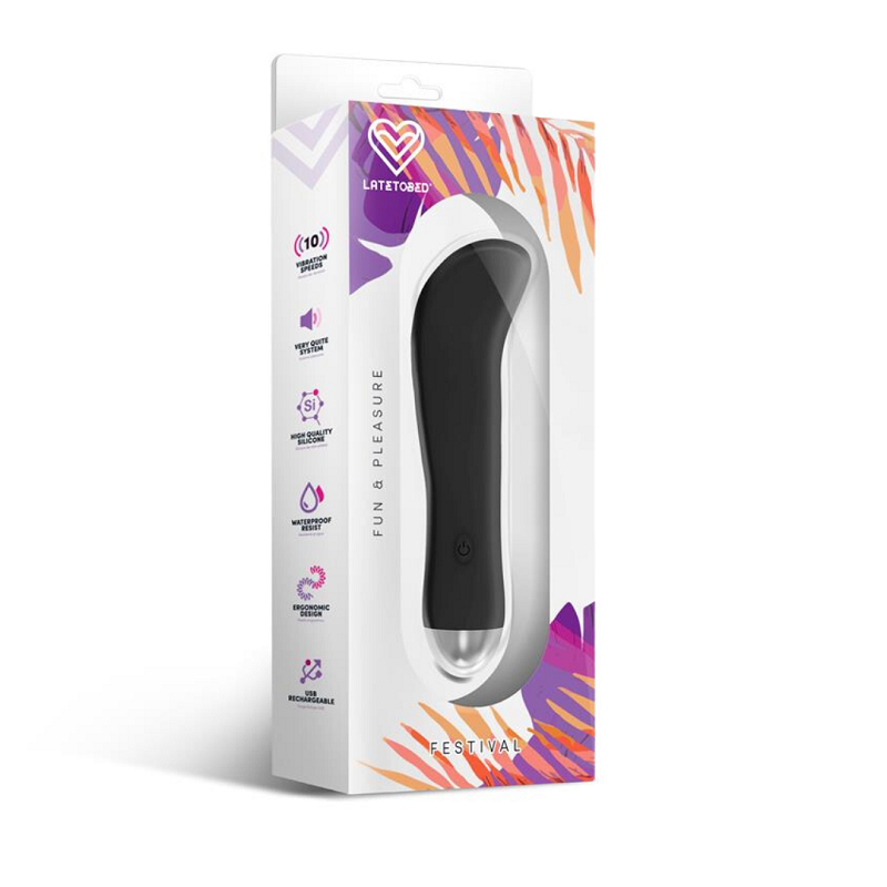 Estimulador Recargable Vibrador Festival USB Ragon Negro
