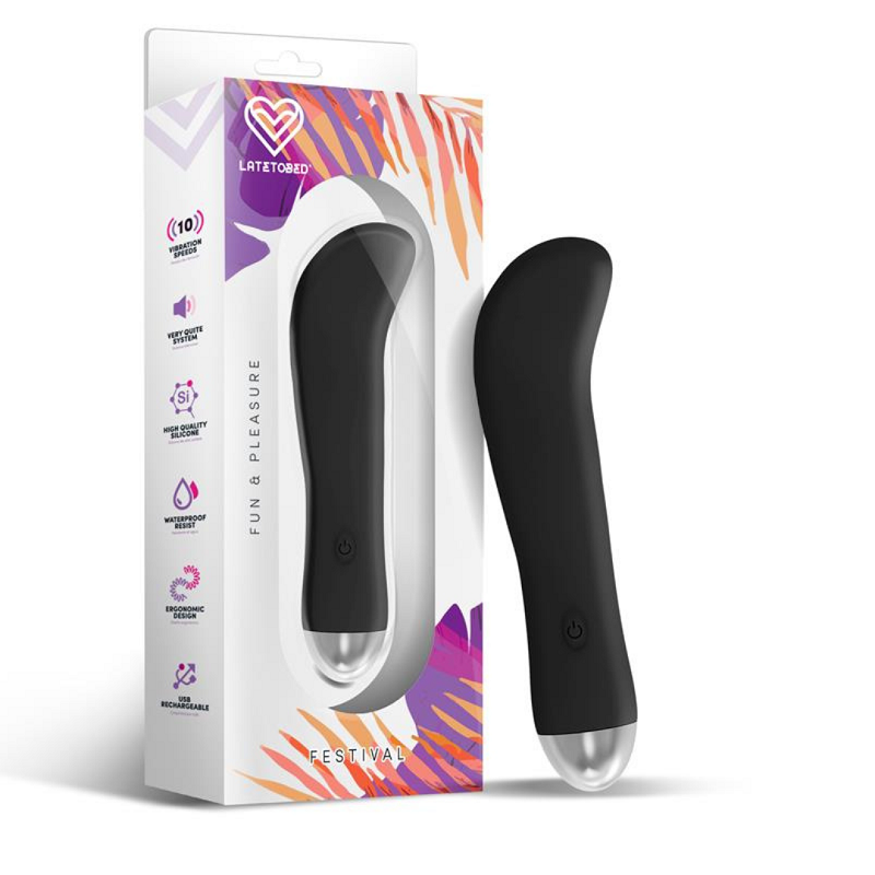 Estimulador Recargable Vibrador Festival USB Ragon Negro