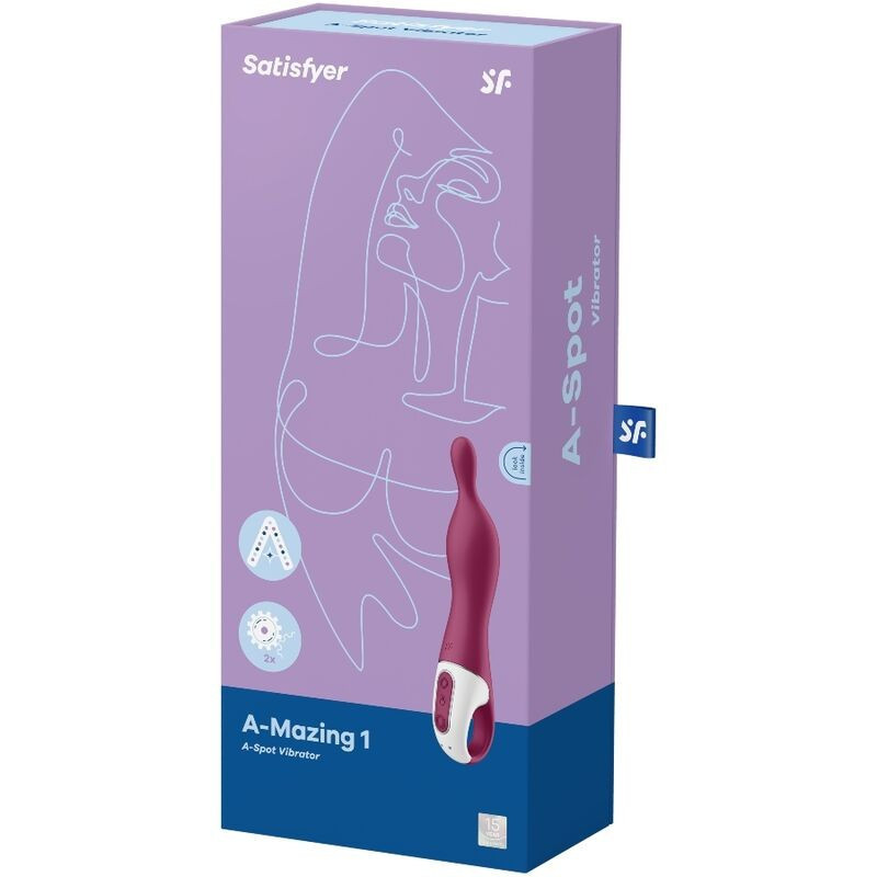 Estimulador Recargable Vibrador Satisfyer A-Mazing 1 Burdeos
