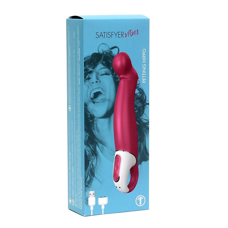 Estimulador Recargable Vibrador Satisfyer Vibes Petting Hippo