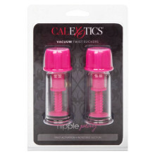 Estimulador Succionador De Pezones Vacuum Twist Suckers Pack 2 Calexotics Rosa