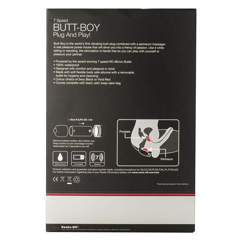 Estimulador Vibrador Prostático Butt-Boy Rocks-Off