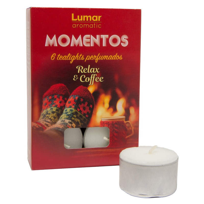 Estuche 6 Tealights Dobles Relax & Coffe
