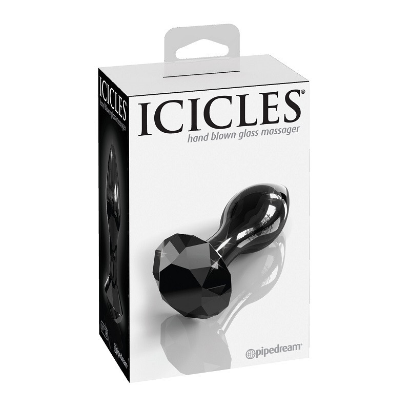 Icicles Nº78 Plug Negro Glass Massager