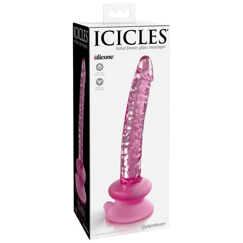 Icicles Nº.86 Dildo Y Ventosa Rosa Glass Massager