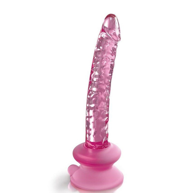 Icicles Nº.86 Dildo Y Ventosa Rosa Glass Massager