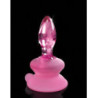 ICICLES Nº90 DILDO Y VENTOSA ROSA GLASS MASSAGER