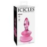 ICICLES Nº90 DILDO Y VENTOSA ROSA GLASS MASSAGER