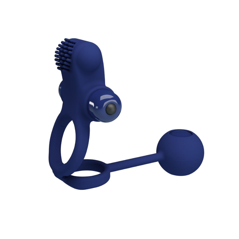 Anillo Vibrador Pene y Testículos con Plug Anal Remington Pretty Love