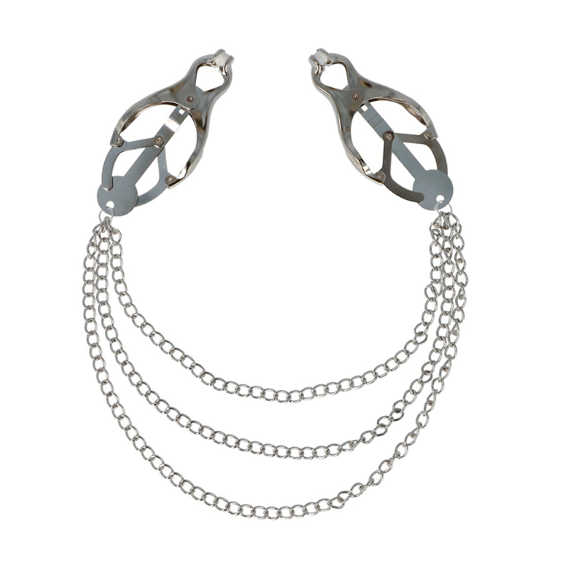 Pinzas Pezones Cadena Triple Virgite Nipple Clamps 92525