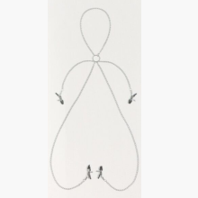 Collar con Pinzas para Pezones y Vulva