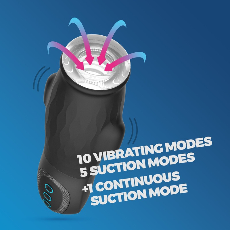 Masturbador Masculino Recargable Succión y Vibración Gargantua Crushious