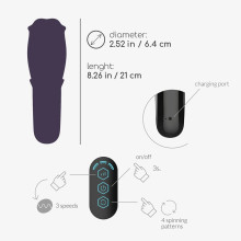 Masturbador Masculino Recargable Copa Giratoria Fellatrix Crushious