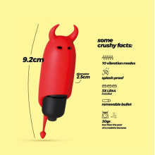 Bala Vibradora de Pilas O-Pet Diablillo Rojo Crushious