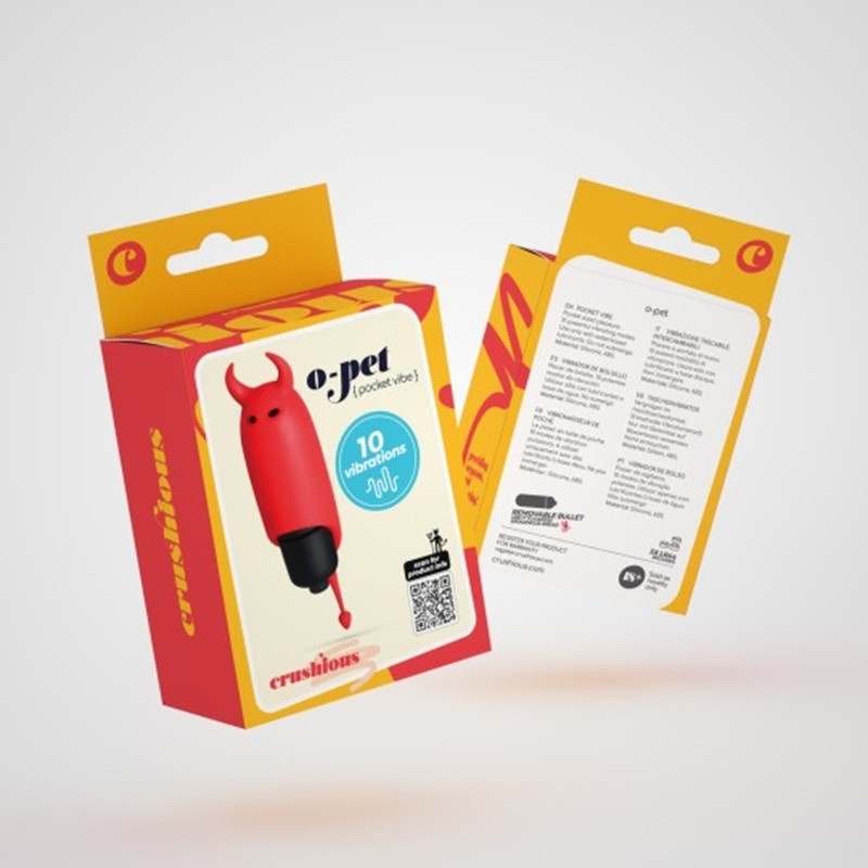 Bala Vibradora de Pilas O-Pet Diablillo Rojo Crushious