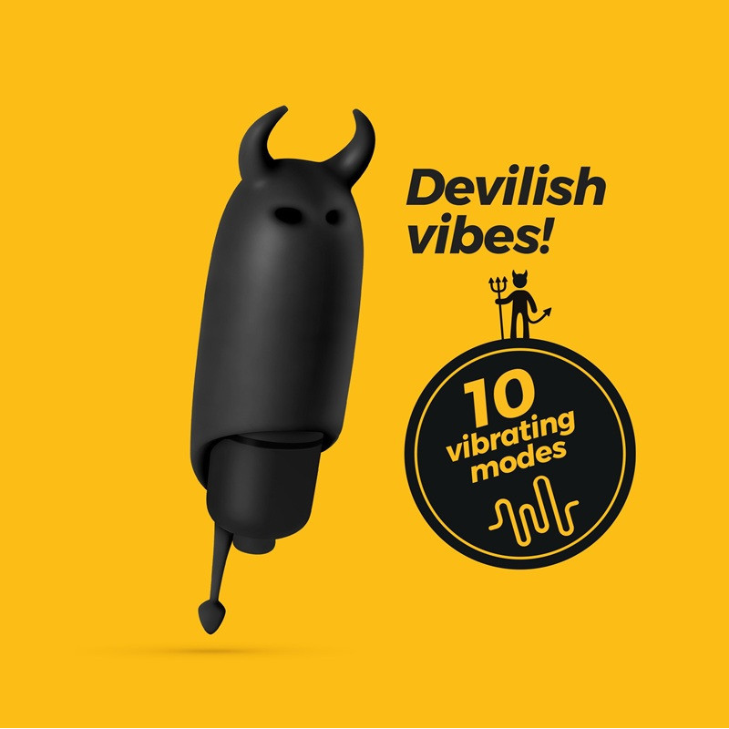 Bala Vibradora de Pilas O-Pet Diablillo Negro Crushious