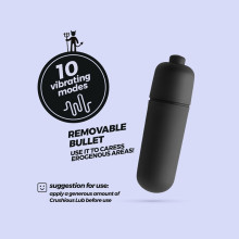 Bala Vibradora de Pilas O-Pet Diablillo Negro Crushious