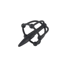 Anillo con Plug Uretral Penis Plug Glans Cage Silicona