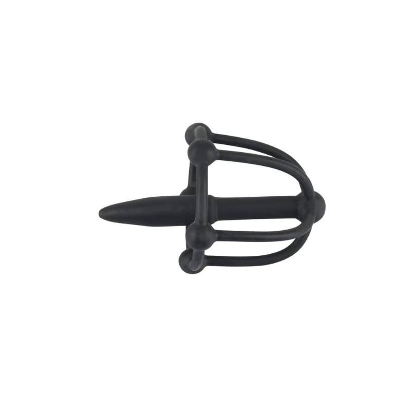 Anillo con Plug Uretral Penis Plug Glans Cage Silicona