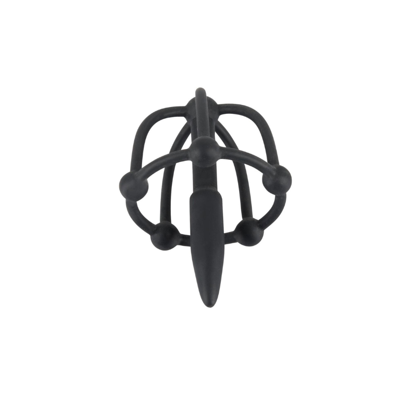 Anillo con Plug Uretral Penis Plug Glans Cage Silicona