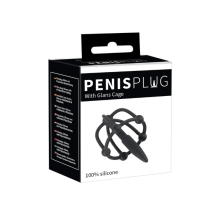 Anillo con Plug Uretral Penis Plug Glans Cage Silicona