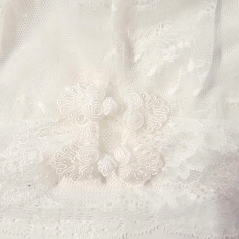 Capucha Sumisión Encaje Blanco Fetish Fashion