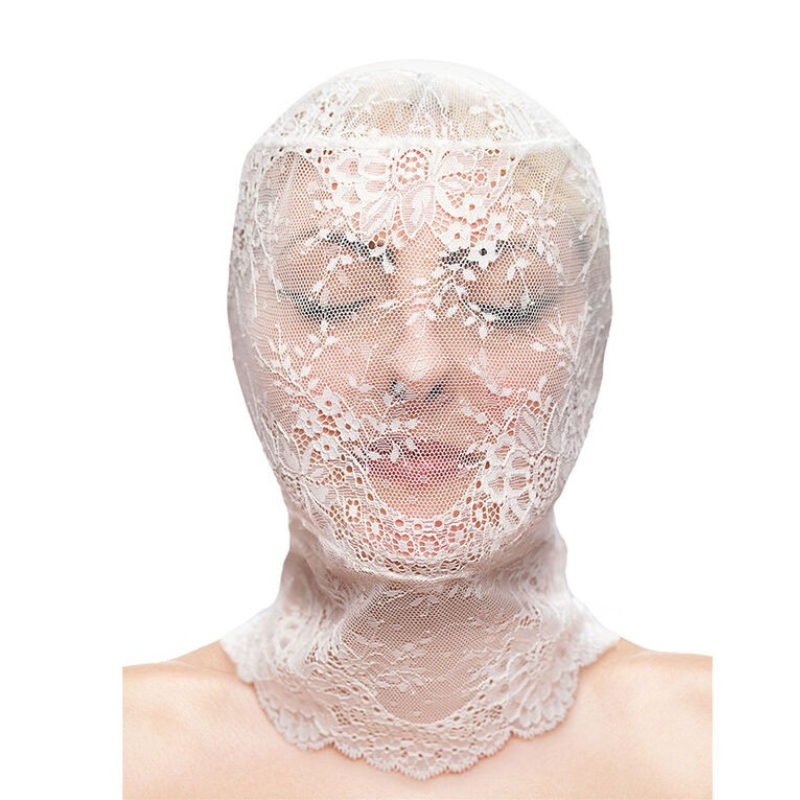 Capucha Sumisión Encaje Blanco Fetish Fashion