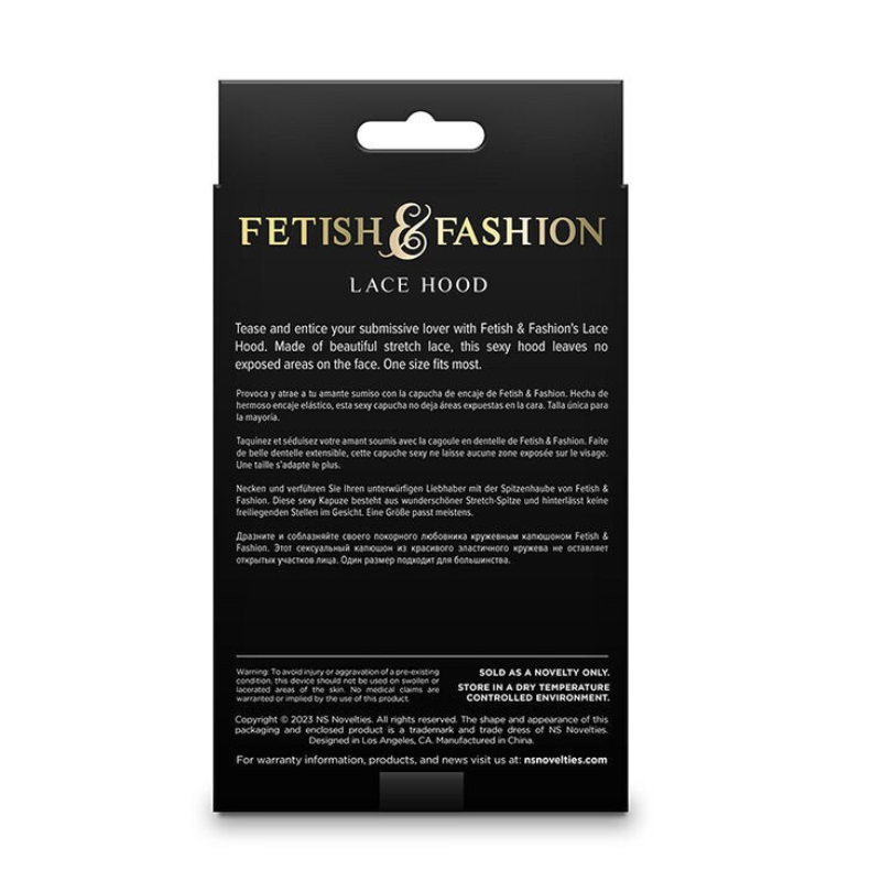 Capucha Sumisión Encaje Blanco Fetish Fashion