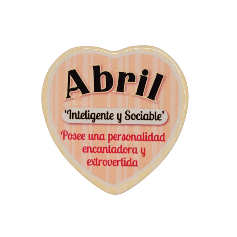 Imán Nombre Abril Cerámica