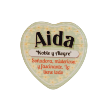 Imán Nombre Aida Cerámica