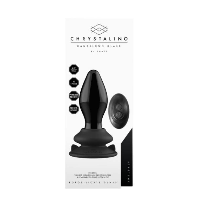 Plug Vibrador Control Remoto Ventosa Chrystalino