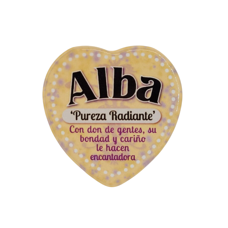 Imán Nombre Alba Cerámica