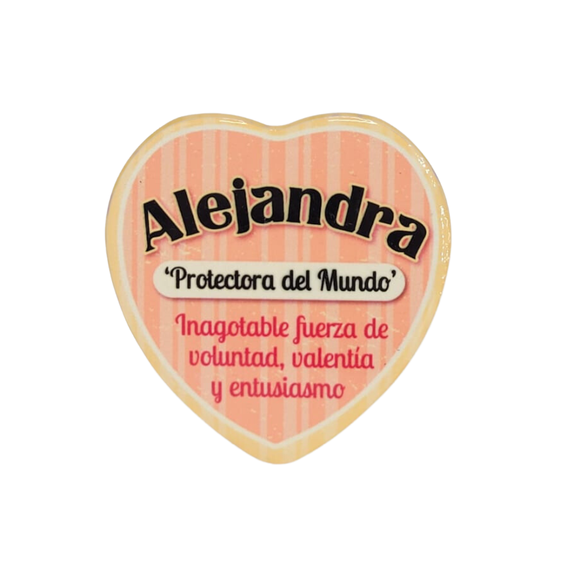 Imán Nombre Alejandra Cerámica