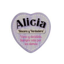 Imán Nombre Alicia Cerámica